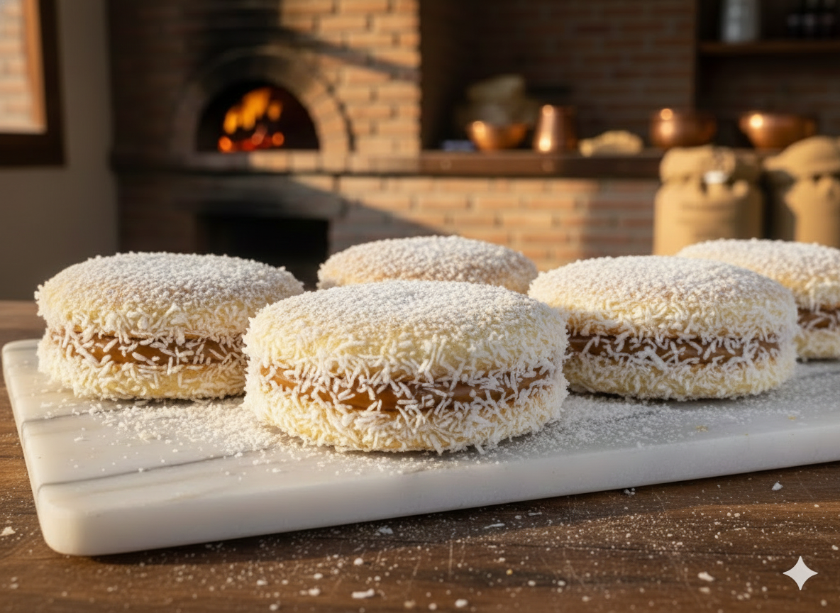 Alfajor Artesanal Relleno con Manjar