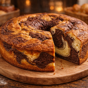 Queque Marmoleado Artesanal – Molde Redondo