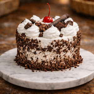 Torta Selva (Pequeña) Negra Artesanal - Relleno de Fresa y Piña