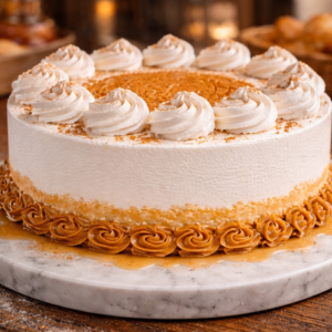 Torta 3 Leches de Vainilla con Relleno de Manjar