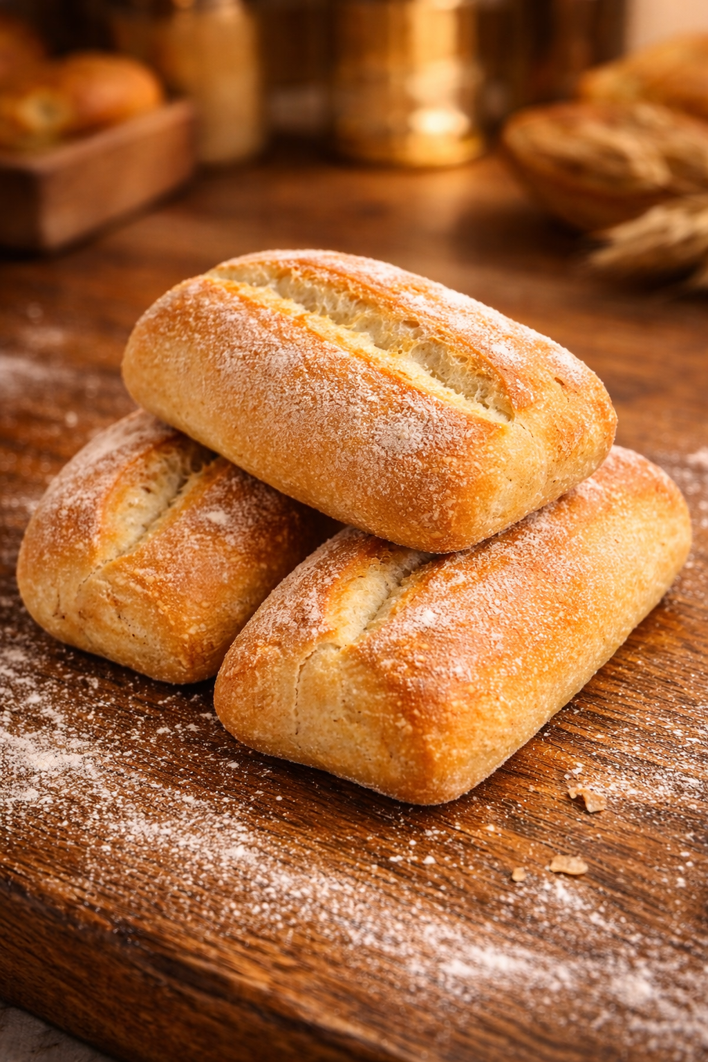 Pan Ciabatta Artesanal – 3 Unidades